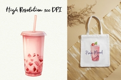 Boba Tea Clipart Bubble Tea Watercolor Product Image 6
