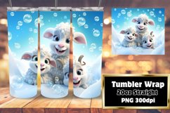 Winter Goat ANIMAL Elegance 3D Tumbler 20oz Product Image 1