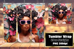 Melanin Glow 3D Tumbler Art Wrap 20oz Product Image 1