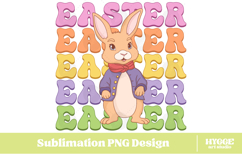 Easter Bunny Sublimation PNG Chick Farm Hip Hop Spring Joy Product Image 1
