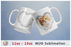 3D Heart Hole Photo Frame Pattern - 11oz-15oz Mug. Product Image 1