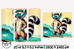 Lemur surfer png, Summer tumbler designs Product Image 1