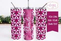 Pink floral Tumbler Wrap for Sublimation | Customizable PNG Product Image 1