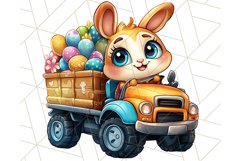 Easter Bunny Construction Clipart, Spring Png Product Image 4
