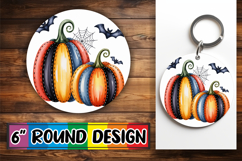Joyful Keychain PNG Inspiration, Pumpkin Watercolor Product Image 1