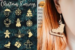 Christmas earrings Earring SVG bundle Product Image 1