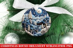 Christmas Round Ornament PNG | Santa | Sublimation | PNG Product Image 1