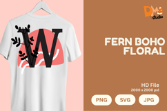 Fern Boho Floral Monogram Product Image 1