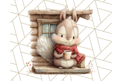 Cozy Cabin Critters Clipart PNG, Fall Animal Png Product Image 2