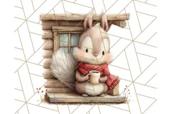 Cozy Cabin Critters Clipart PNG, Fall Animal Png Product Image 2