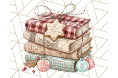 Christmas Book Clipart, Festive Reading PNG Illustrations Product Image 2