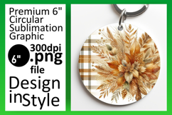 Elegant Circle Design for Sublimation , Autumn Flower Product Image 1