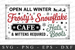 Frosty&#039;s Snowfalke Cafe Svg | Christmas svg Product Image 1