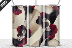 3D Flowers Tumbler Wrap | Sublimation Design | Tumble PNG Product Image 3