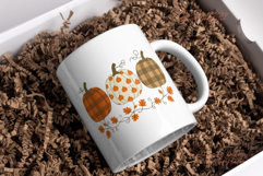 Floral Pumpkin PNG , Fall Pumpkin Sublimation, Pumpkin Product Image 4