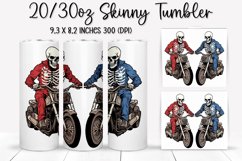 Man Skull Ride An American Flag - Sublimation Tumbler Design Product Image 1