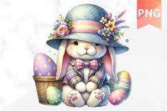 Easter Bunny Sublimation Clipart Bundle Product Image 2