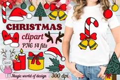 Sublimation Christmas Clipart png, scrapbooking designs Product Image 1