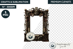 Harvest of Haunts Halloween Gothic Frame PNG Clipart Product Image 1