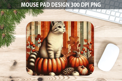 Cat Mouse pad Sublimation - Thanksgiving PNG Design Product Image 1