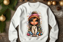 36 JPG Whimsical Cute Christmas Watercolor Girls Bundle Product Image 10
