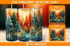 Forest Tumbler Wrap Designs, Sublimation Wrap Product Image 1