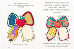 School Pencil Bows Clipart Product Image 2