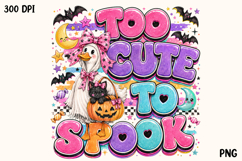 Too Cute to Spook Goose Halloween PNG Product Image 1