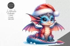 Dragon clipart, Fantasy clipart, Christmas dragon Product Image 1