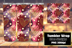VIVID 20oz Tumbler PNG Template , Heart Product Image 1