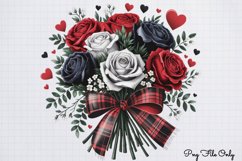 Red Black Glitter Plaid Clipart PNG Product Image 1