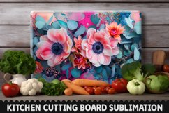 Cutting Board Sublimation Design - Flowers Sublimation PNG Product Image 1