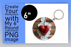 3D Heart Wall Decor: Sublimation Ornament Product Image 1