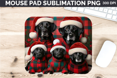 Watercolor Dog Mouse Pad Sublimation - Christmas PNG Design Product Image 1