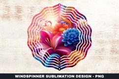 Flowers Wind Spinner Sublimation Design Product Image 1