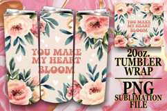 Radiant days 20oz tumbler wrap, Flower Quote Product Image 1