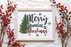 Merry farmhouse christmas SVG, Christmas SVG Product Image 3