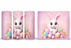 Cute Bunny Tumbler. Bunny Easter Tumbler Design Product Image 2