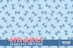 American 4th of July Patriotic Coquette Bow Seamless Pattern Product Image 1