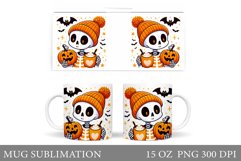 Skeleton Mug Sublimation. Cute Skeleton Sublimation Product Image 1