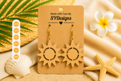 Summer Earrings Laser Cut SVG Product Image 1