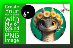 Lovely Round Design for Keychains , Dragon Product Image 1