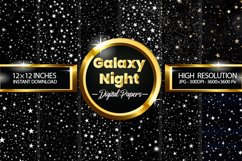 Galaxy Night Stars Digital Papers, Galaxy Pattern Product Image 1