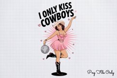 I only kiss cowboys PNG Product Image 1