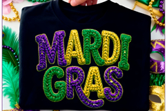 Faux Yarn Mardi Gras Png Crochet Png Product Image 1