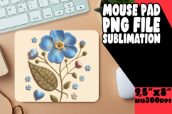 Whimsical Desk Pad Sublimation, 3D Flower Product Image 1