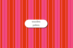 Seamless Pink &amp; Red Stripe Pattern | Valentine Background Product Image 1