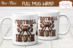 Football Mom mug wrap sublimation, American Football mug Product Image 2