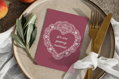 Lace Wedding Frames PNG | Heart Frame Clipart Product Image 2