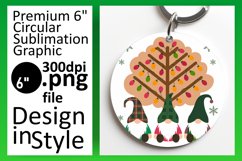 Artistic Keychain Circle Design Template , Gnomes Product Image 1